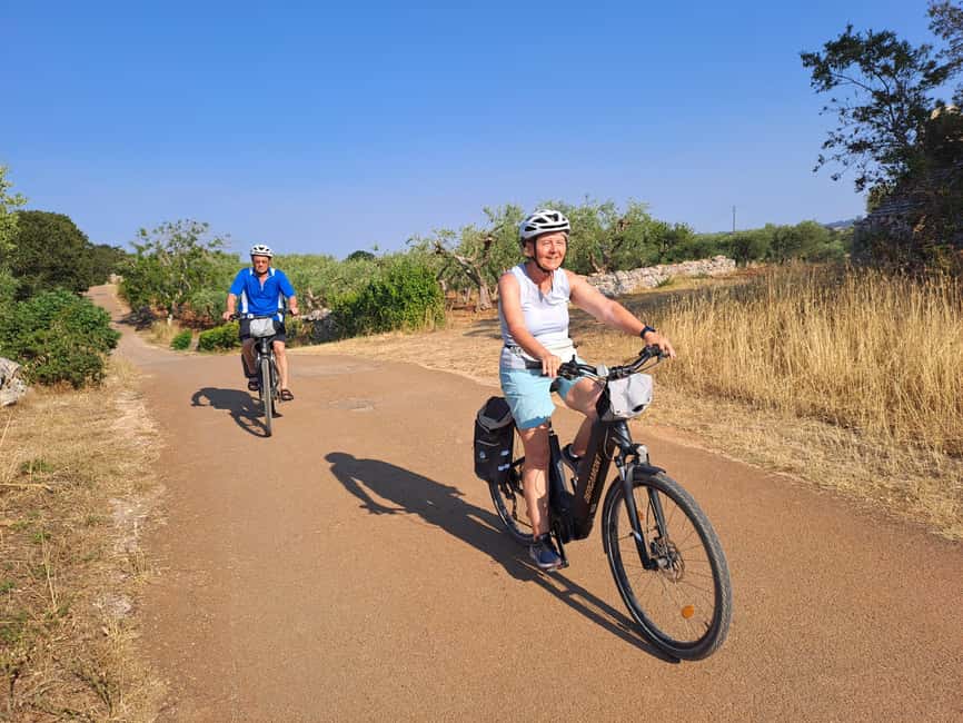 Alberobello: Guided e-bike tour + mill & donkey farm - What the price really includes