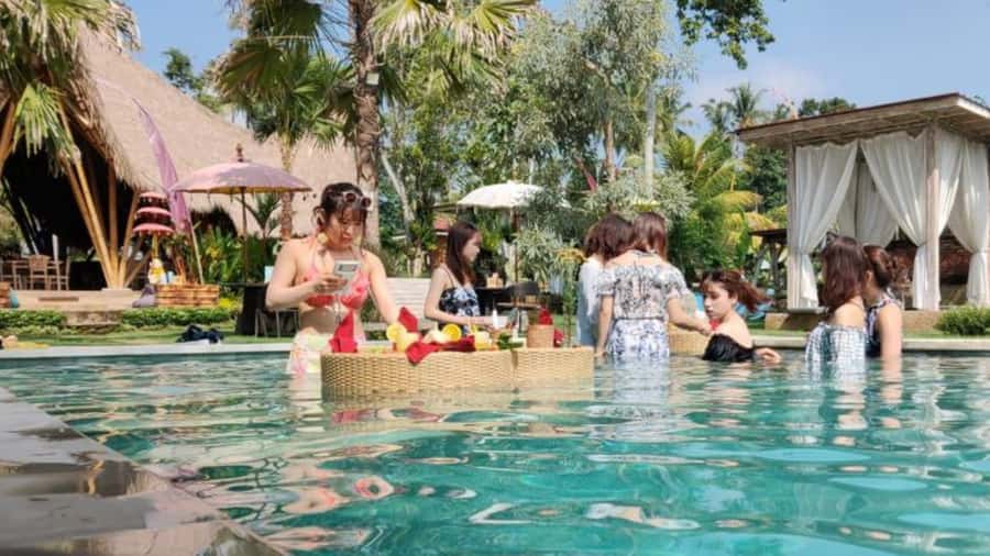 Bali Bliss: Yoga, Floating Breakfast and Rice terrace walk - Walking through Ubud’s rice terraces
