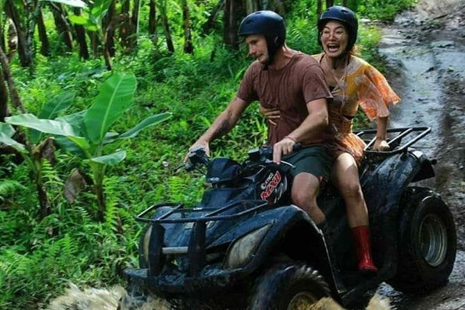 Bali Quad bike ATV passing through Waterfall, Cave & Rice fields - Across Rice Fields and Rural Paths