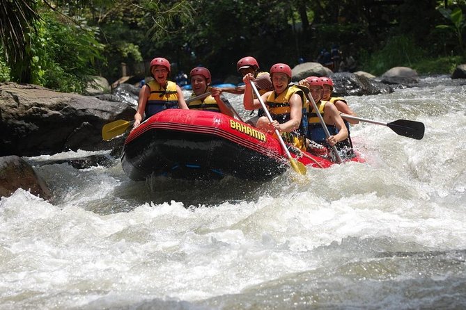 Bali Rafting + Rice Terrace + 1,5Hrs Balinese Massage + Lunch - Taking on the Ayung River near Ubud