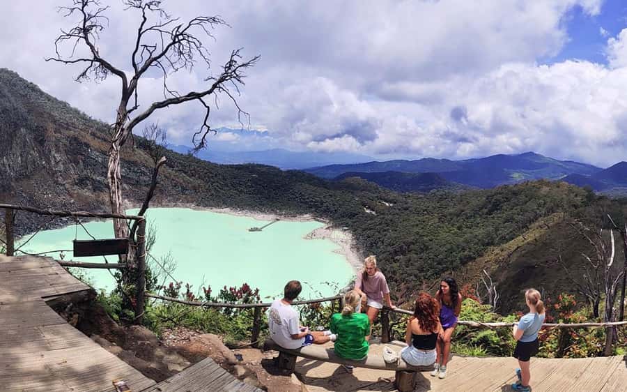 Bandung: White Crater, Scenic Tea Plantations & Hot Spring - Tea plantations and the short walk to Sunan Ibu