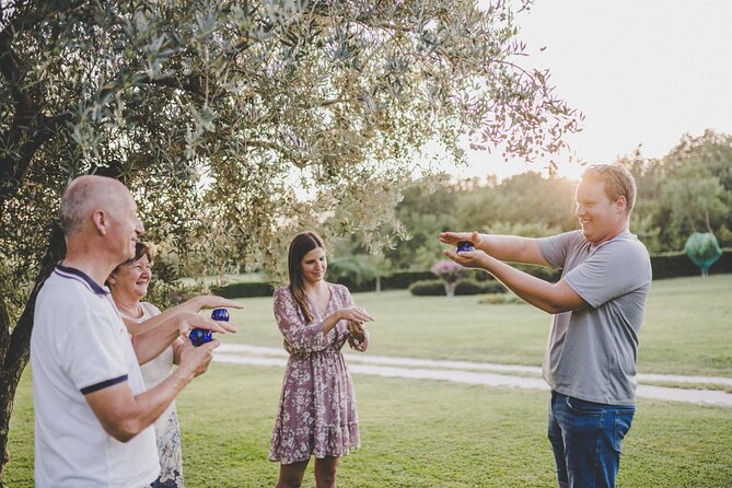 Buje: Authentic Istrian family farm, guided walk, foods & wine - Sitting under the tree for an Istrian spread