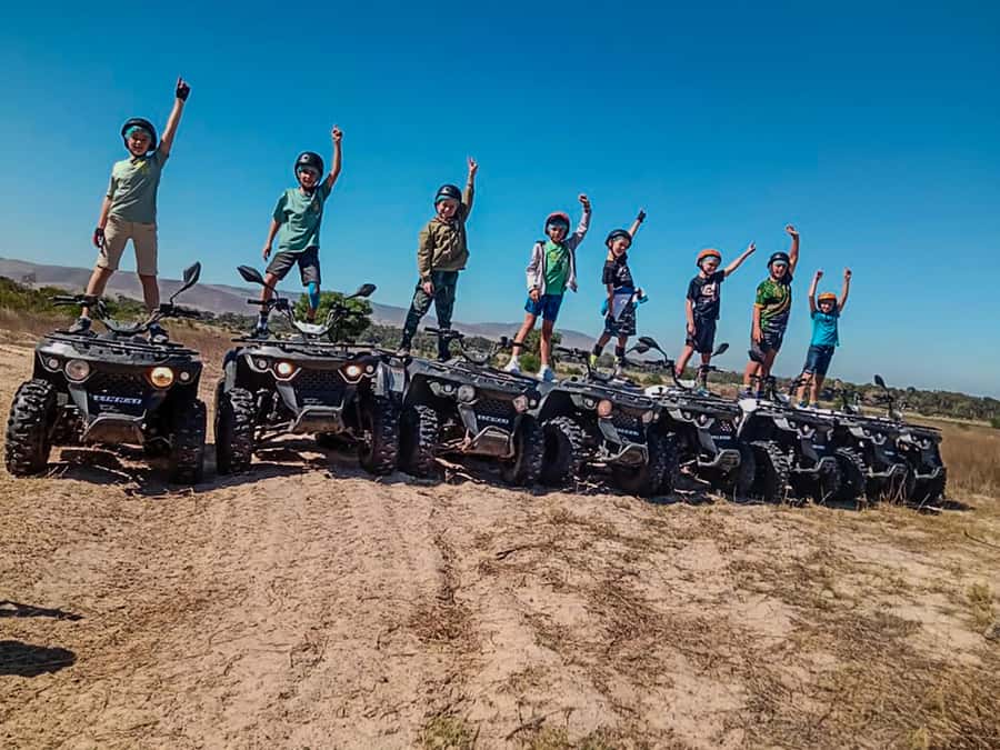 CAPE TOWN: OSTRICH RANCH QUAD BIKE RIDE & OSTRICH TOUR - Riding across a rough Western Cape ranch