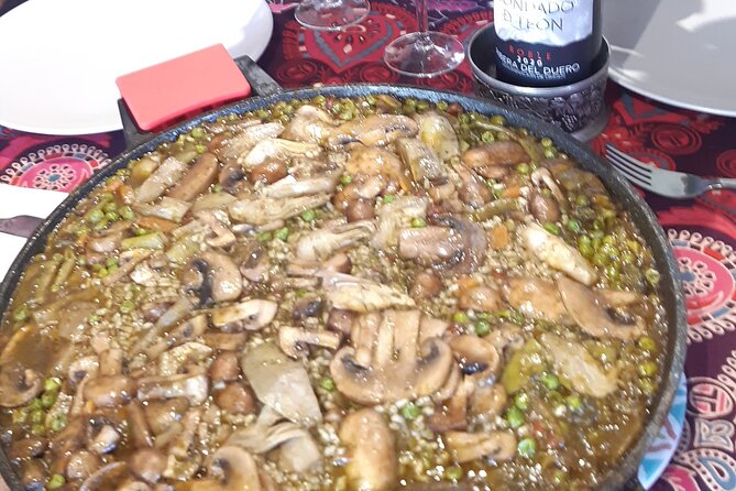 Chefcooking Paella from our Andalusian Grandmother at a Family Farm - Dessert and Colombian coffee finish the meal