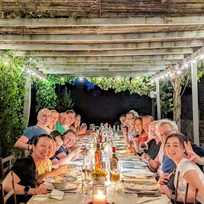 Communal dinner in an ancient Tuscan farmhouse - The sunset aperitivo on the terrace