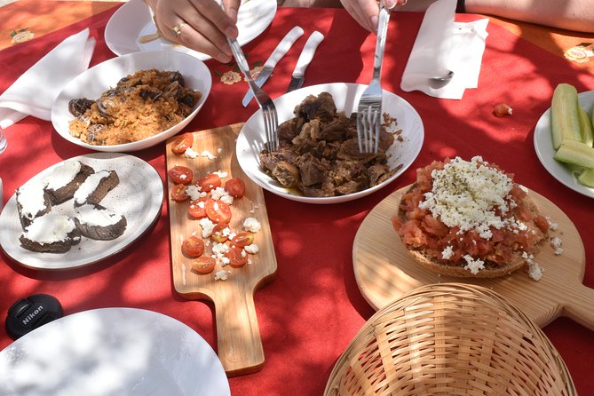Cretan Farm Tour with Cheese-Making, Olive Oil Tasting & Picnic - Meeting Mama Stela beneath the wooden roof