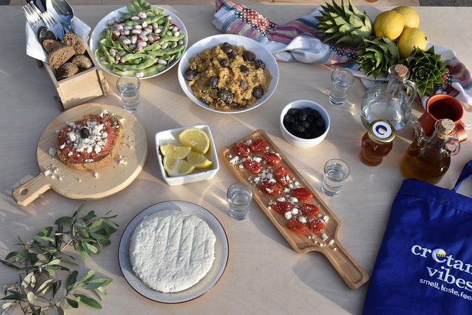 Cretan Farm Tour with Cheese-Making, Olive Oil Tasting & Picnic - What appears on the picnic table