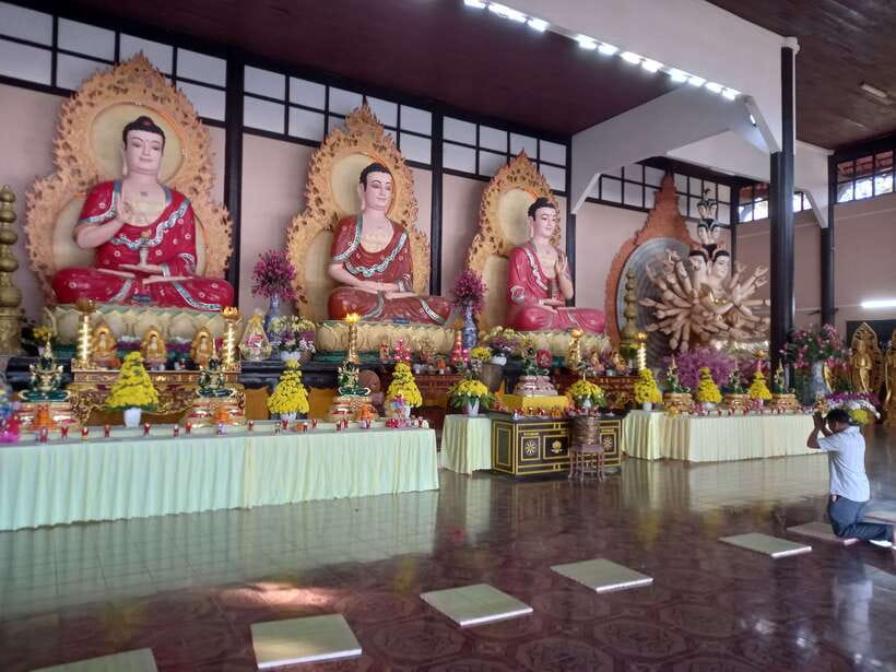 Dalat Countryside Motorbike Day Tour–Coffee Farms & Pagodas - Linh An Pagoda and the closed Elephant Waterfall