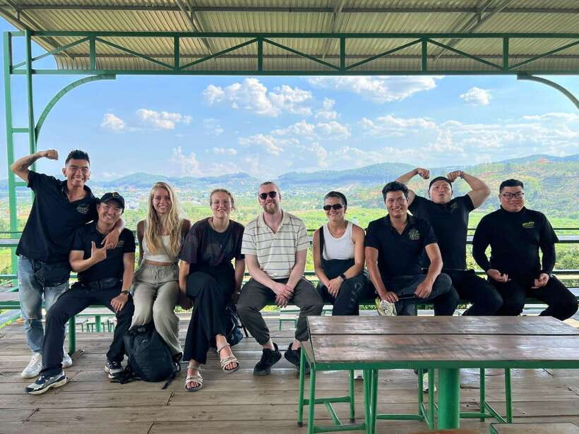 Dalat: MOTORBIKE TOUR TO PONGOUR FALLS- SILK- COFFEE FARM - Paradise Lake and the final countryside stops