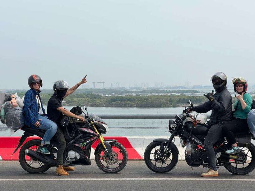 Dalat: MOTORBIKE TOUR TO PONGOUR FALLS- SILK- COFFEE FARM - Chicken Village and its giant statue