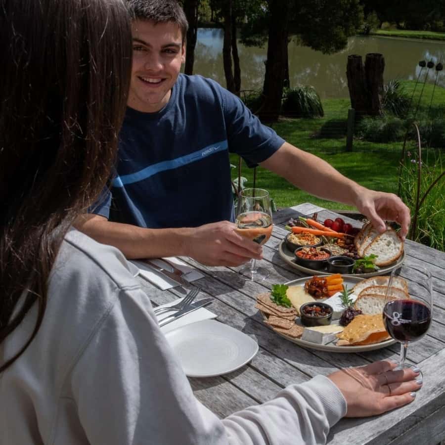 Farmer's Lunch and Arthurs Seat Eagle Cable Car Ride - For 2 - Collecting the cable-car vouchers at Green Olive