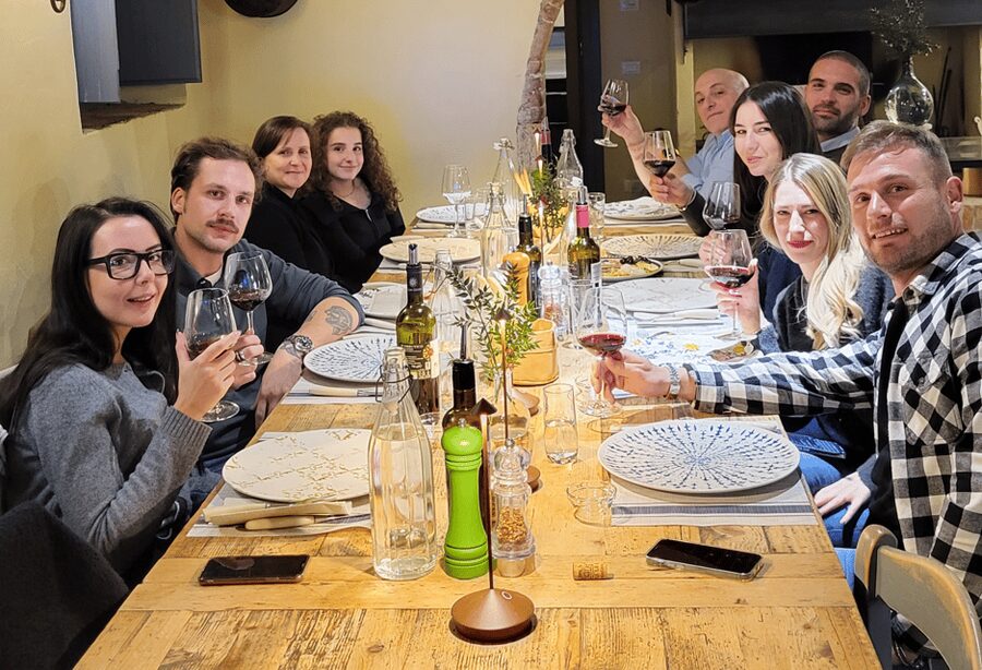 Fiorentina Steak Communal dinner @ ancient Tuscan farmhouse! - Wine choices and the final cost