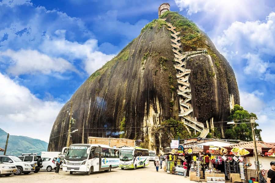 From Medellin: Guatapé & Peñol Rock with Boat & farm animals - Walking through Guatapé’s painted streets