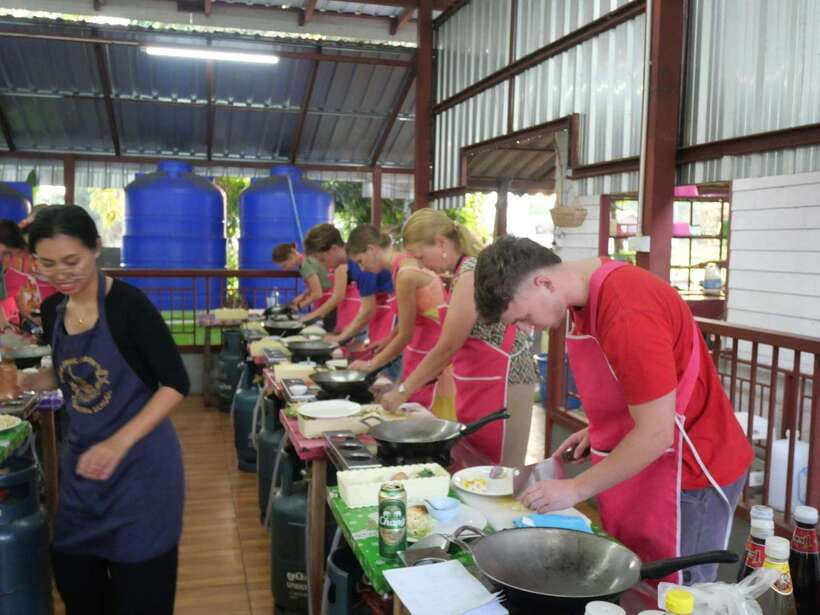 Full Day Thai Cooking Class in Organic Farm and Market - Hands-on cooking with a local chef
