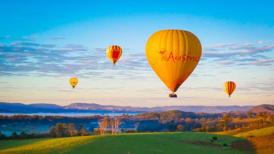 Gold Coast: Hot Air Balloon Flight+Vineyard Breakfast+Alpaca - The two-hour coach ride and early start