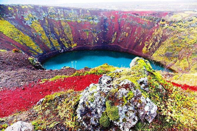 Golden Circle Tales, Tomato Farm & Kerid – Small Group from RVK - Kerid Crater: a colorful final stop