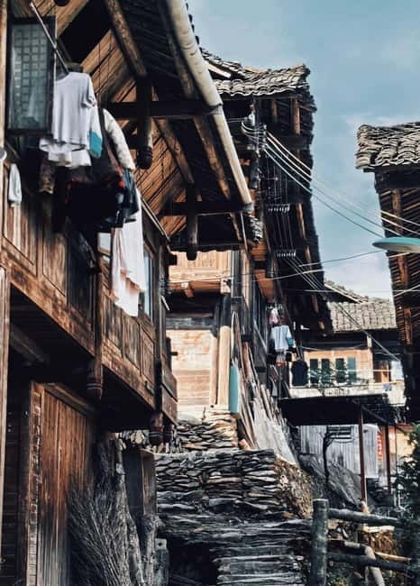 Guilin Longji: Rice Terrace with Oil-Tea Demo & Zhuang Lunch - Guzhuang Village and its old wooden homes