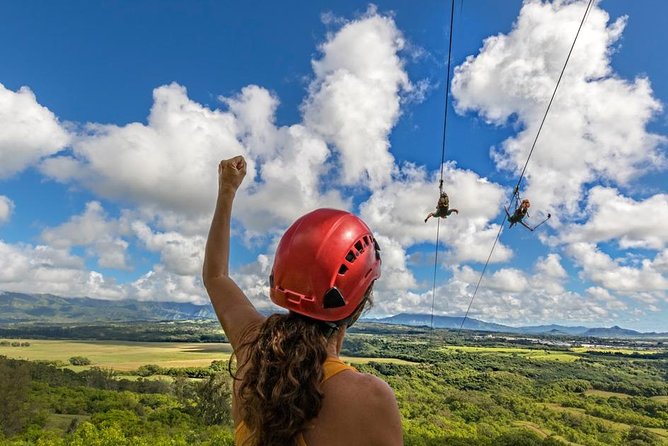 Hawaii Kipu Ranch PowerLine Zipline with Guide - The 2,400-foot Superman finish