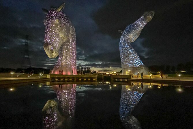 Highland Cows, Walk Alpacas & Scottish Wildlife Centre from Edin. - Scotland’s mythological horse statues from the road