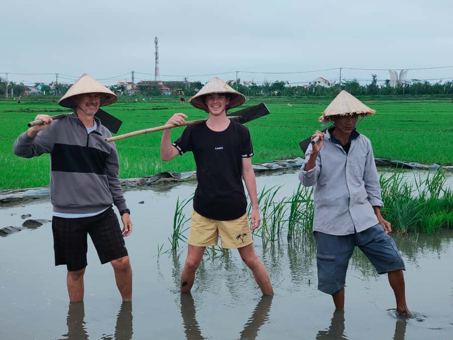 Hoi An: Countryside by Cycling, Buffalo Riding & Do Farming - Making rice milk and banh xeo for lunch