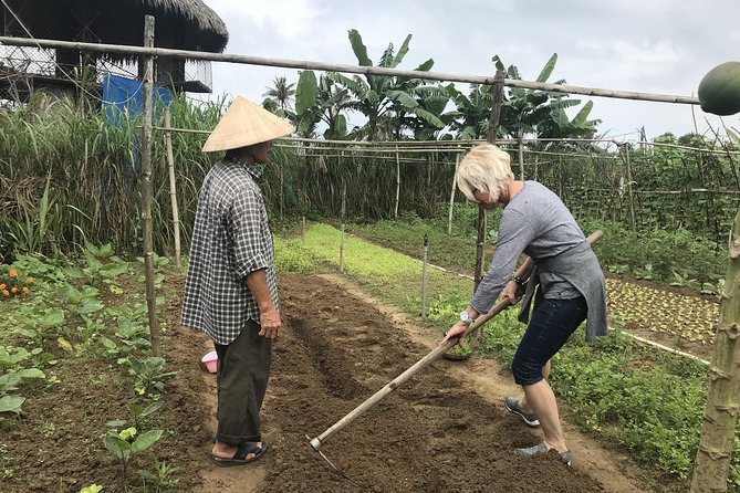 Hoi An Rural Life And Cooking At Organic Farm - A traditional basket boat through nipa palms