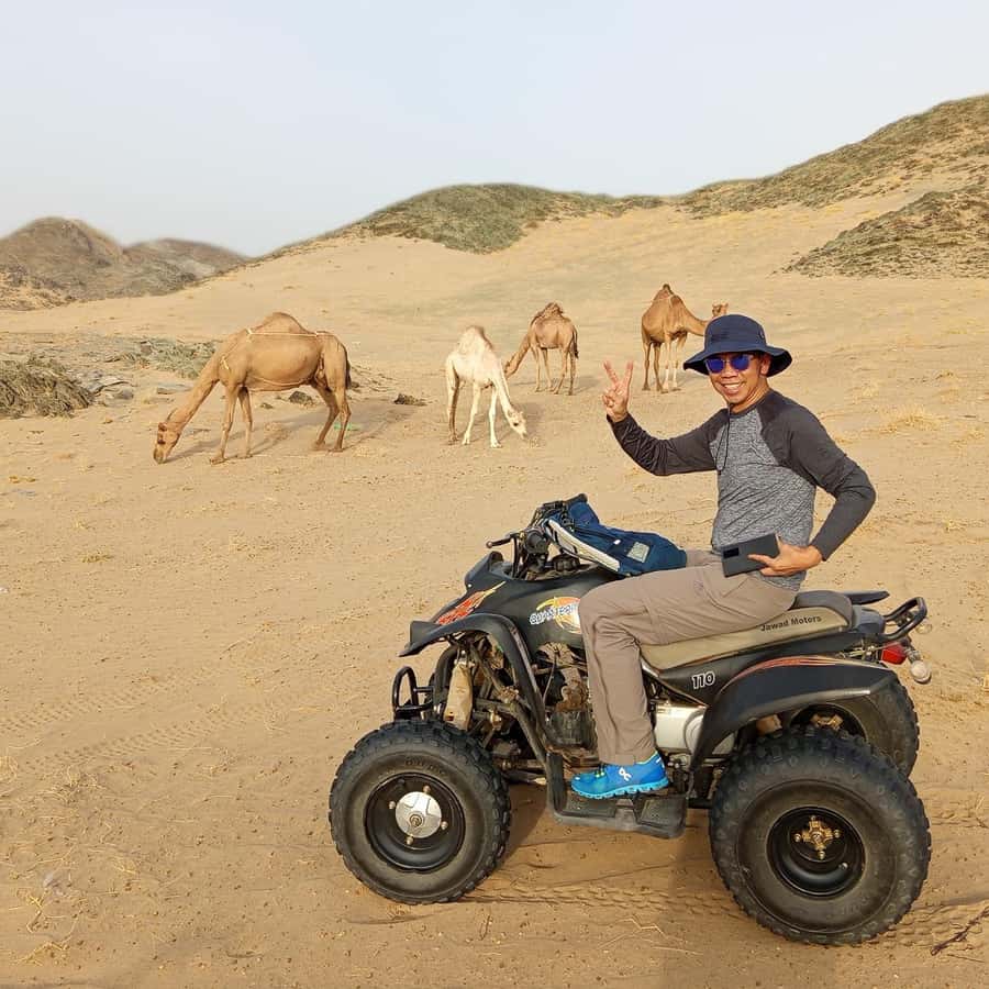Jeddah Desert Safari: Quad Biking, Camel Farm & Sunset Views - Tea, water, and the small practical touches