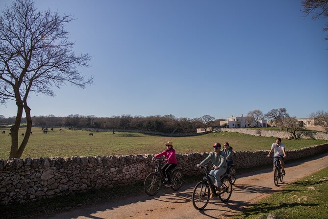 Martina Franca e-Bike tour . Visit a breeding and a dairy farm - Learning the e-bike before the countryside opens up
