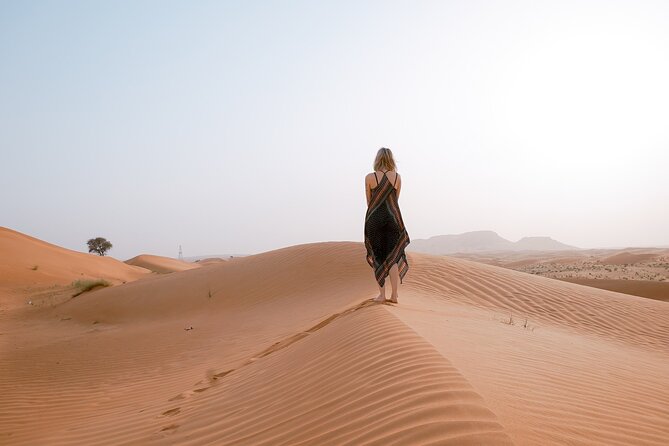 Morning Desert Safari From Abu Dhabi -Camel Ride,Sand Boarding,Camel Farm Visit - Sunrise photos, Arabic coffee, and camp time