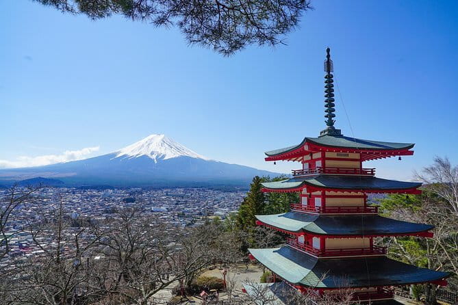 Mt. Fuji Private Chartered Tour with Nature and Wasabi Farm - Chureito Pagoda and the classic Fuji view