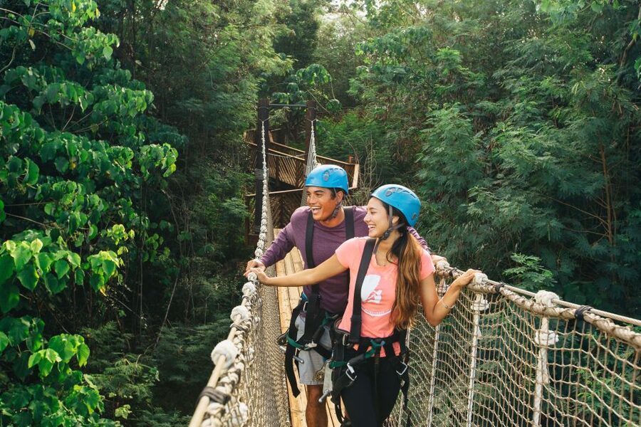 Oahu: North Shore Zip Line Adventure with ATV and Farm Tour - From Keana Farms to the mountain launch