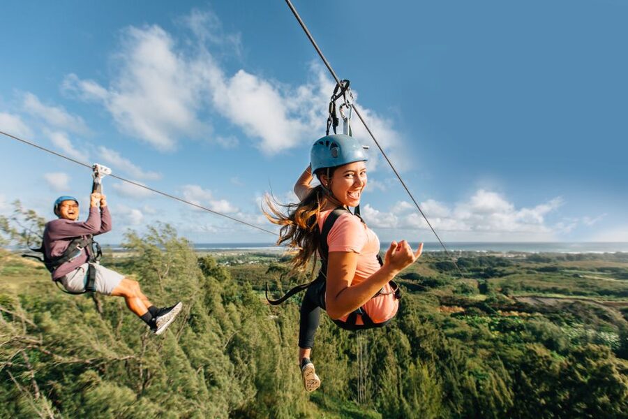 Oahu: North Shore Zip Line Adventure with ATV and Farm Tour - Rappels, bridges, and the floating staircase