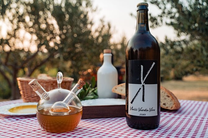 Olive farm & village - The tasting: olive oil, bread, wine, and homemade spirits