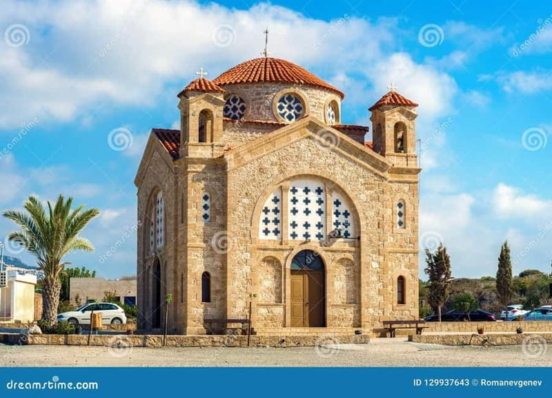 Paphos: Avakas Gorge & Turtle Bay Jeep Tour with Donkey Farm - Agios Georgios Church adds a cultural pause