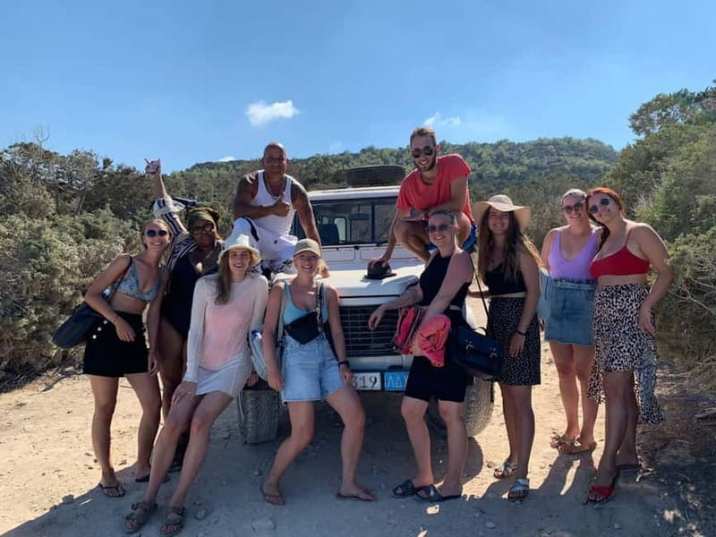 Paphos: Avakas Gorge & Turtle Bay Jeep Tour with Donkey Farm - Sea Caves at Peyia start the day with easy drama