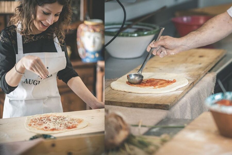 Partinico: Pizza-Making Class on an Organic Farm with Wine - Making pizza with your own hands
