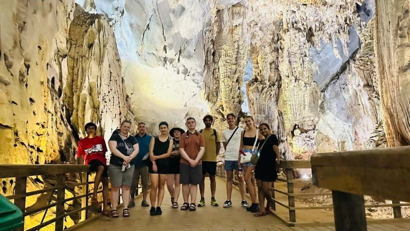 Phong Nha - Paradise Cave & Dark Cave or Duck Farm in needed - Kayaking and swimming finish the wet section