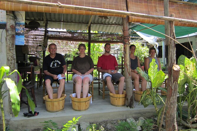 Private Cycling Tour in Rural Hue with Farming Experience - Making a conical hat before the ride back