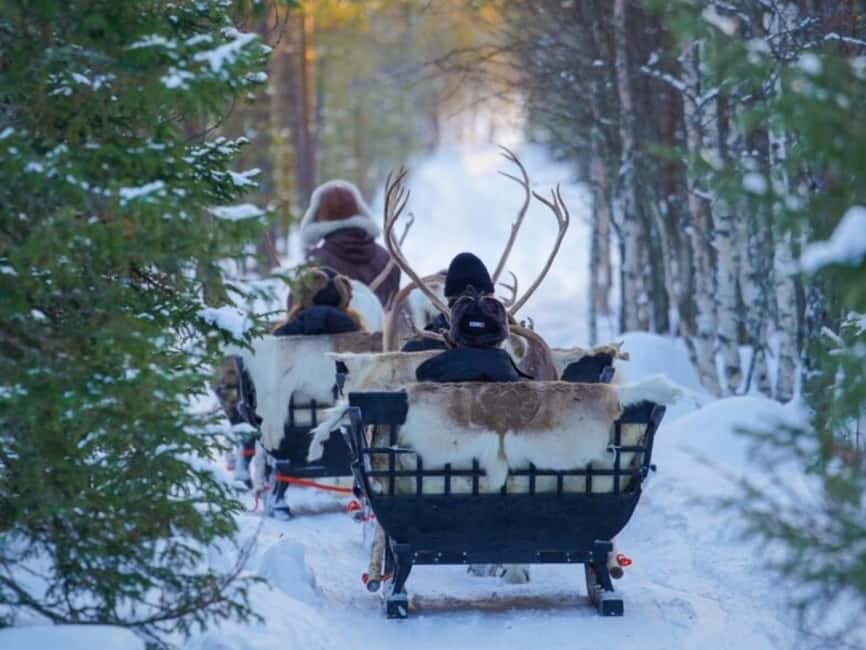 Rovaniemi: Reindeer Safari at 200-Year-Old Farm & Sled Ride - Warming up inside the traditional kota