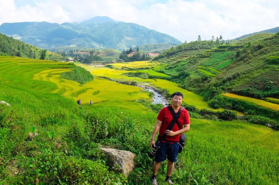 Sapa beautiful rice field, village - Easy walking kid,senior - Giang Cha at around 11 AM