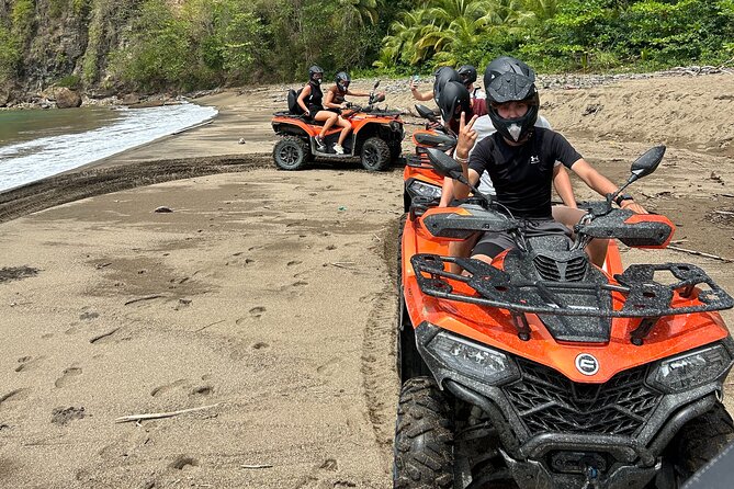 St Lucia ATV Tour : Waterfall, Plantation, Beach and Distillery - The waterfall and Anse La Raye on the 3-hour tour