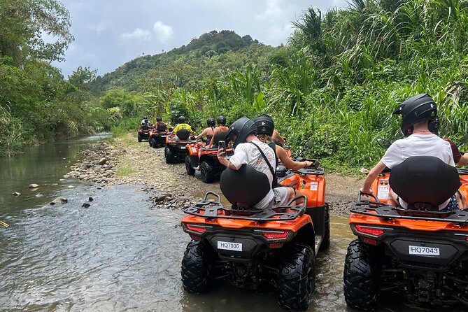St Lucia ATV Tour : Waterfall, Plantation, Beach and Distillery - Getting started near Marigot Bay
