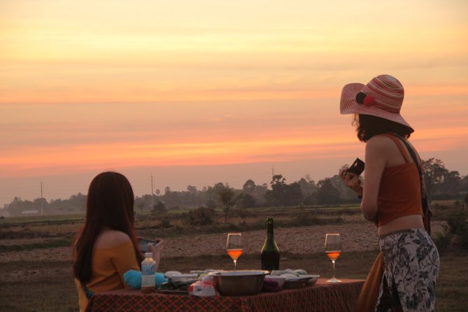 Sunset Dinner at Rice Paddy Fields - Reaching the prepared dinner table