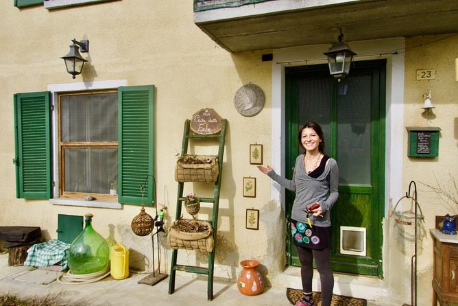 Sustainable Farm Tour & Northern Italian Cooking Class in Asti - Gathering ingredients with Vivi