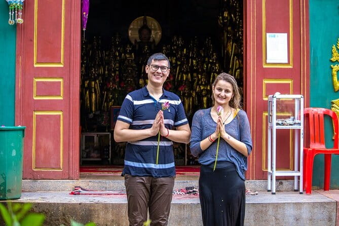 Traditional Khmer Water Blessing by Monk and Lotus Farm Visit - Preparing for the ceremony at Wat Po Banteaychey