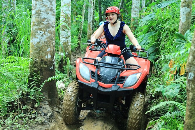 Ubud ATV Ride through River Jungle Rice Fields Puddles - Mud, puddles, and the Gorilla Cave