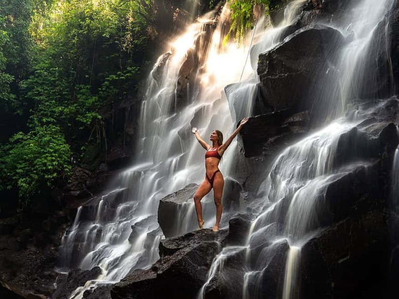 Ubud: Waterfalls, Temple, and Rice Terrace Private Day Tour - Tibumana Waterfall and the short walk to it